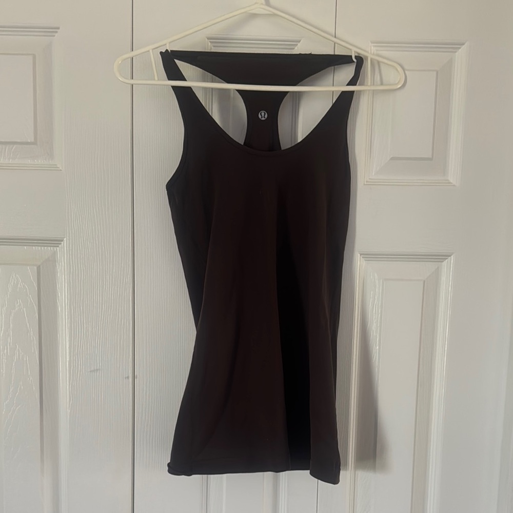 Lululemon Athletica Brown Fitted Tank Top